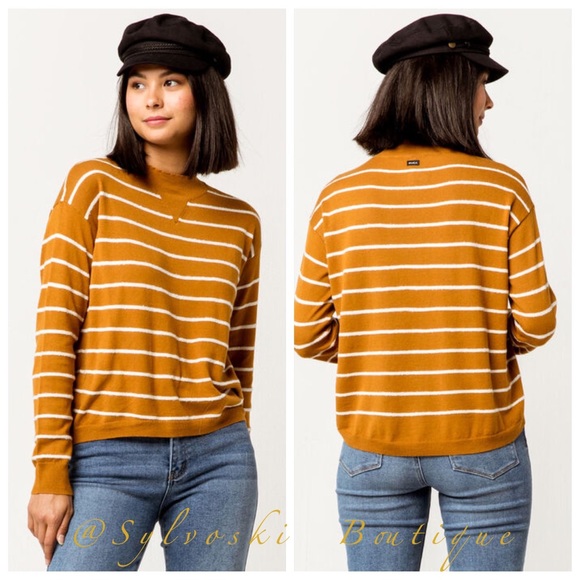 🔥 RVCA Women's Tristan Striped Sweater NWT - Picture 4 of 10